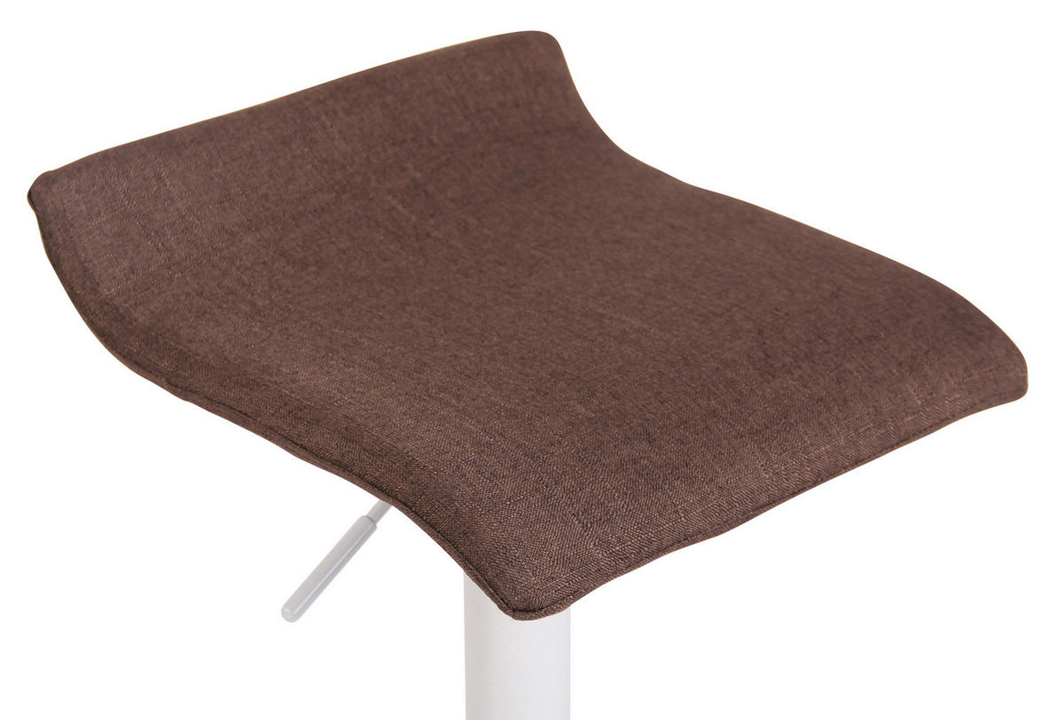 BARHOCKER Stoff braun - Weiß/Braun, Textil/Metall (36/63/39cm) - CLP