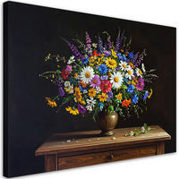 LEINWANDBILD Blumen 120x80cm - Multicolor, Textil (120/80cm) - Feeby