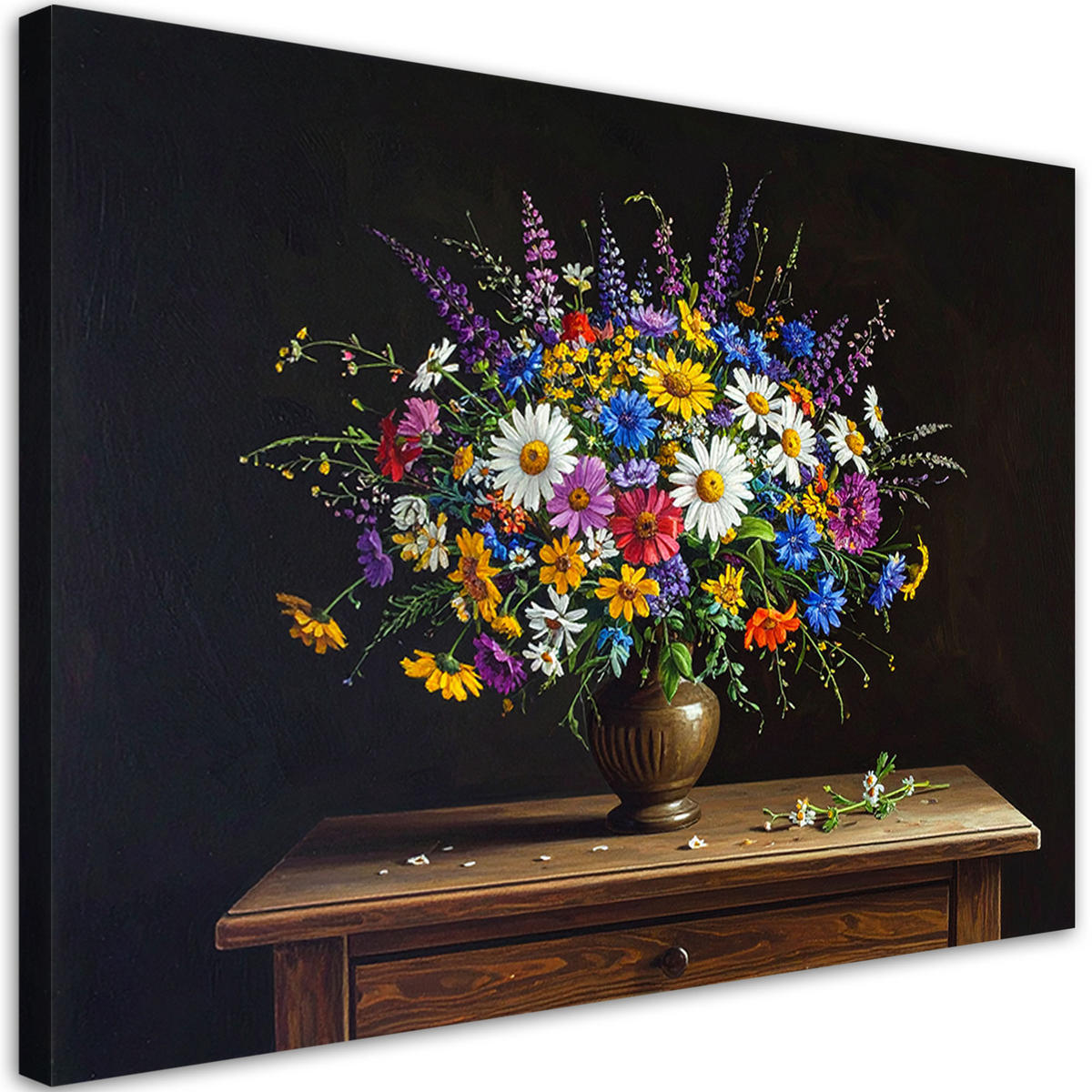 LEINWANDBILD Blumen 120x80cm - Multicolor, Textil (120/80cm) - Feeby