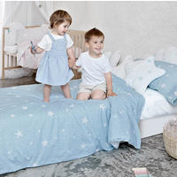 BETTBEZUG set 2 teiliges Little star Blau 180x220 cm (Komfortgrösse) - Blau, Textil (180/220cm) - Happy Friday