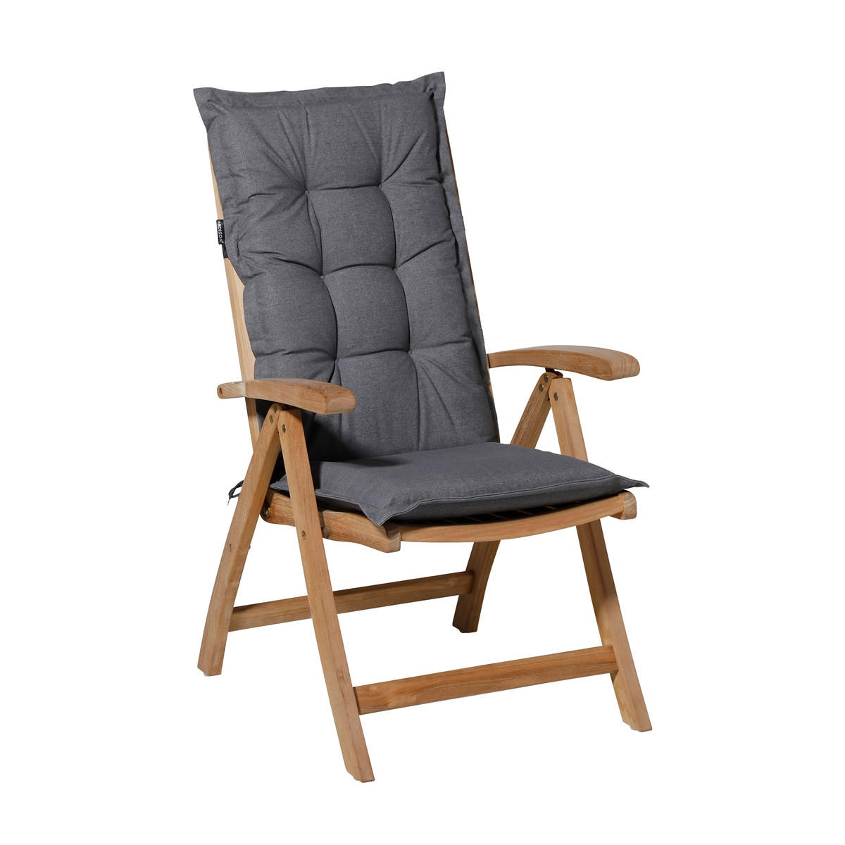 GARTENSTUHLKISSEN Oxford 123/50 cm 4er-Set - Grau, Textil (50/7/123cm) - Madison