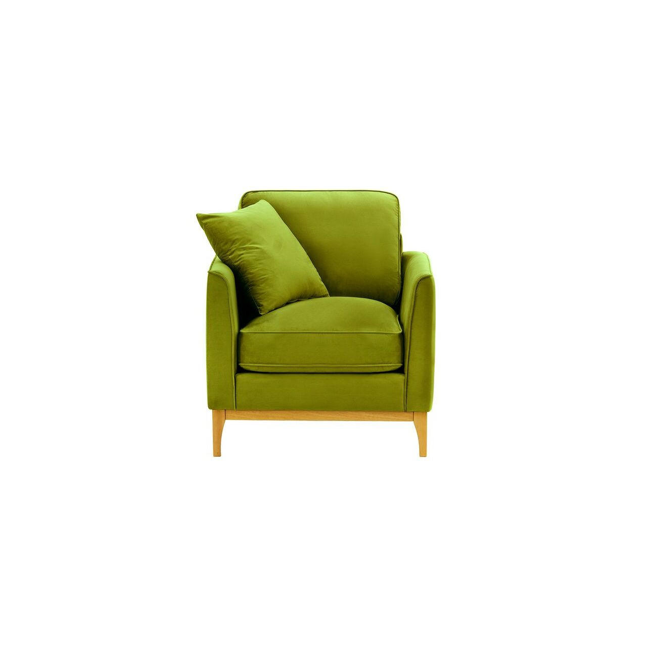 SESSEL Linara-Velluto 9 - Olivgrün, Holz/Textil (81/91/95cm)