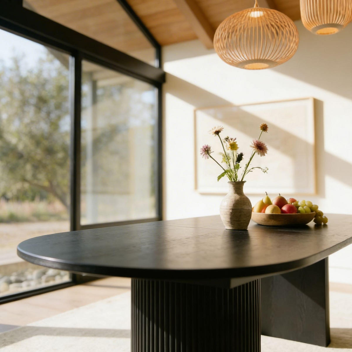 ESSTISCH EMEZA schwarz - Schwarz, Holzwerkstoff (90/180/76cm) - IDIMEX