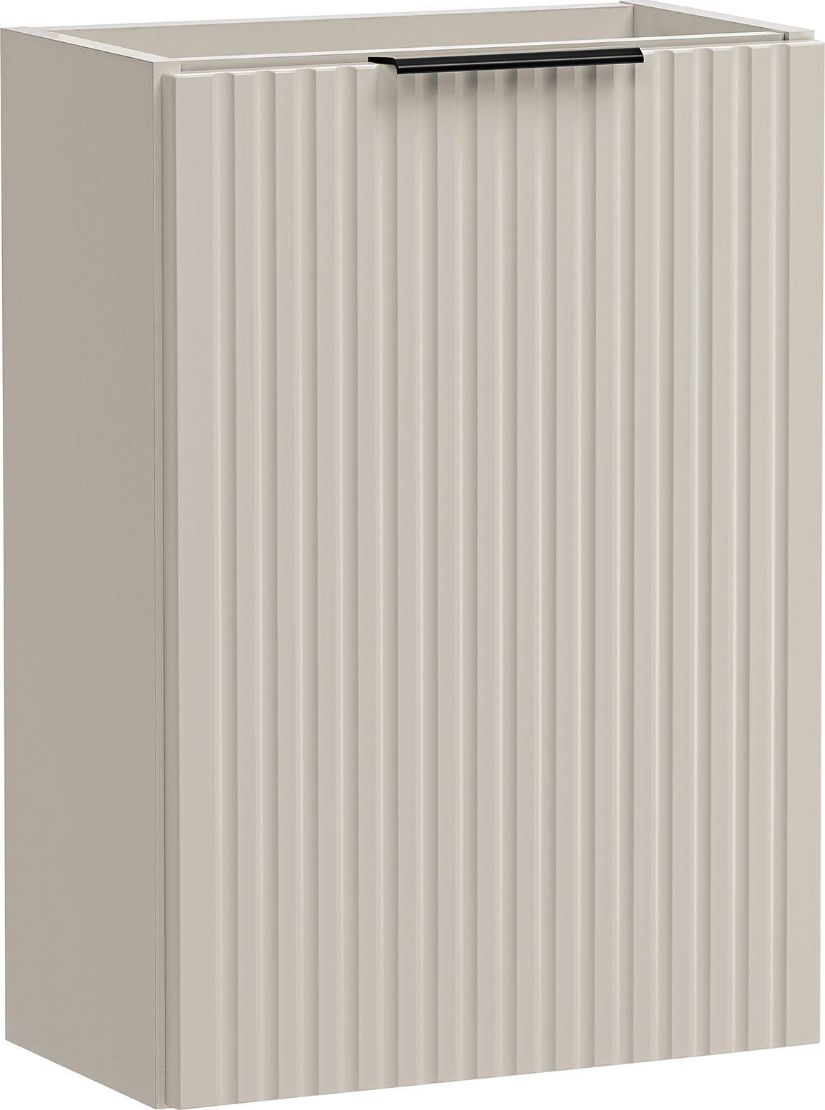 WASCHBECKENUNTERSCHRANK Niva hängend mit Rillenfronten in Matt Kaschmir, 40/57/22 cm - Kaschmir/Beige, Holzwerkstoff/Kunststoff (40/57/22cm) - WFL GROUP