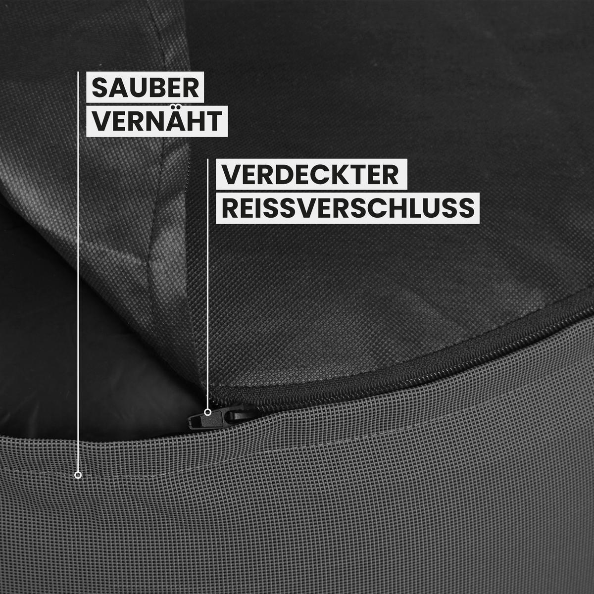 SITZPOUF ( Anthrazit ) - Indoor/Outdoor Sitzkissen Ø54 cm x 26 cm - wasserabweisender ( Lotusblüteneffekt ) Bezug, aufblasbares Innenkissen - Anthrazit, Textil (54/26/54cm) - Arsvita