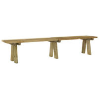 GARTENBANK 220 cm Massivholz Kiefer Imprägniert - Braun, Holz (220/45/38cm) - furnicato
