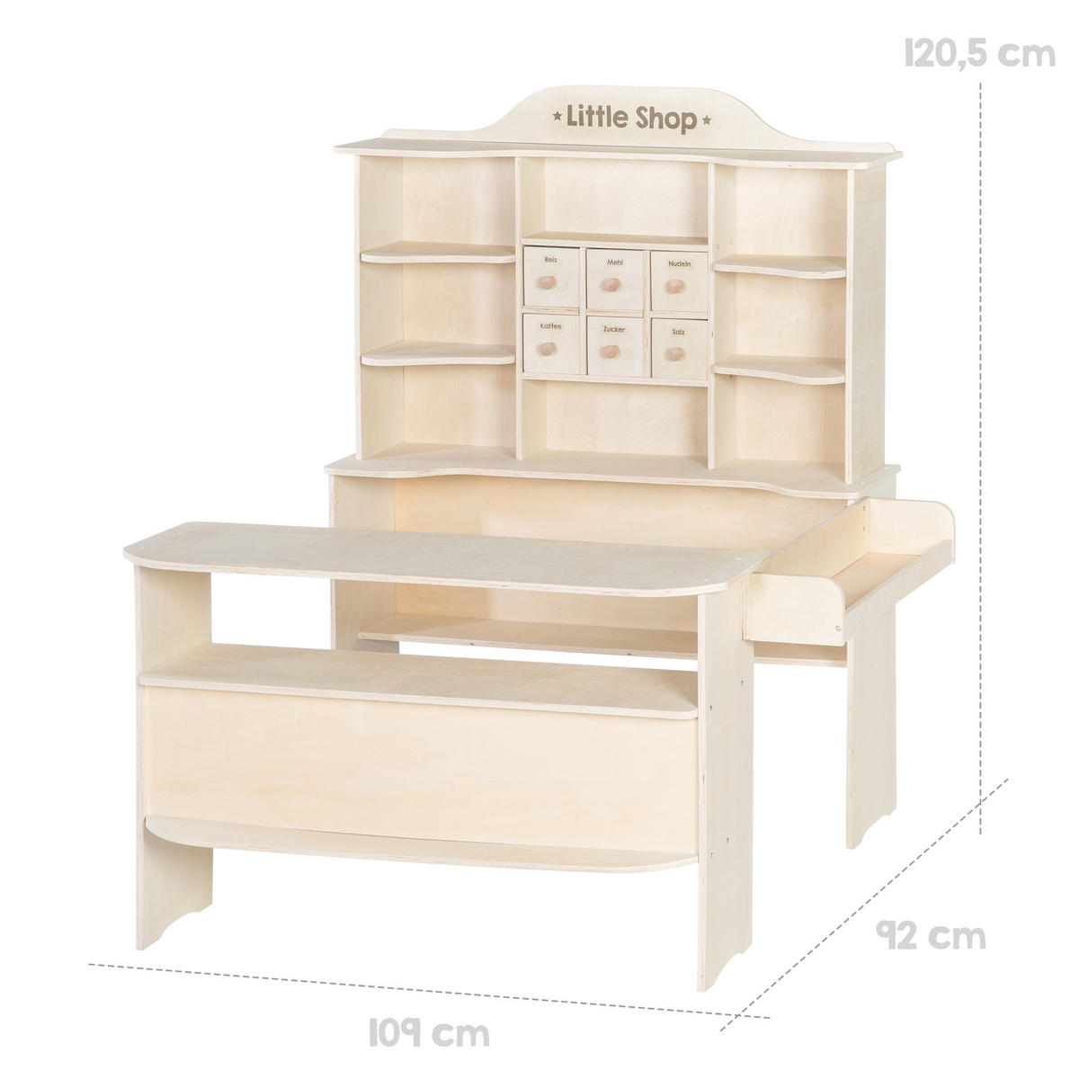 VERKAUFSSTAND - Naturfarben, Holzwerkstoff (109/120/92cm) - Roba