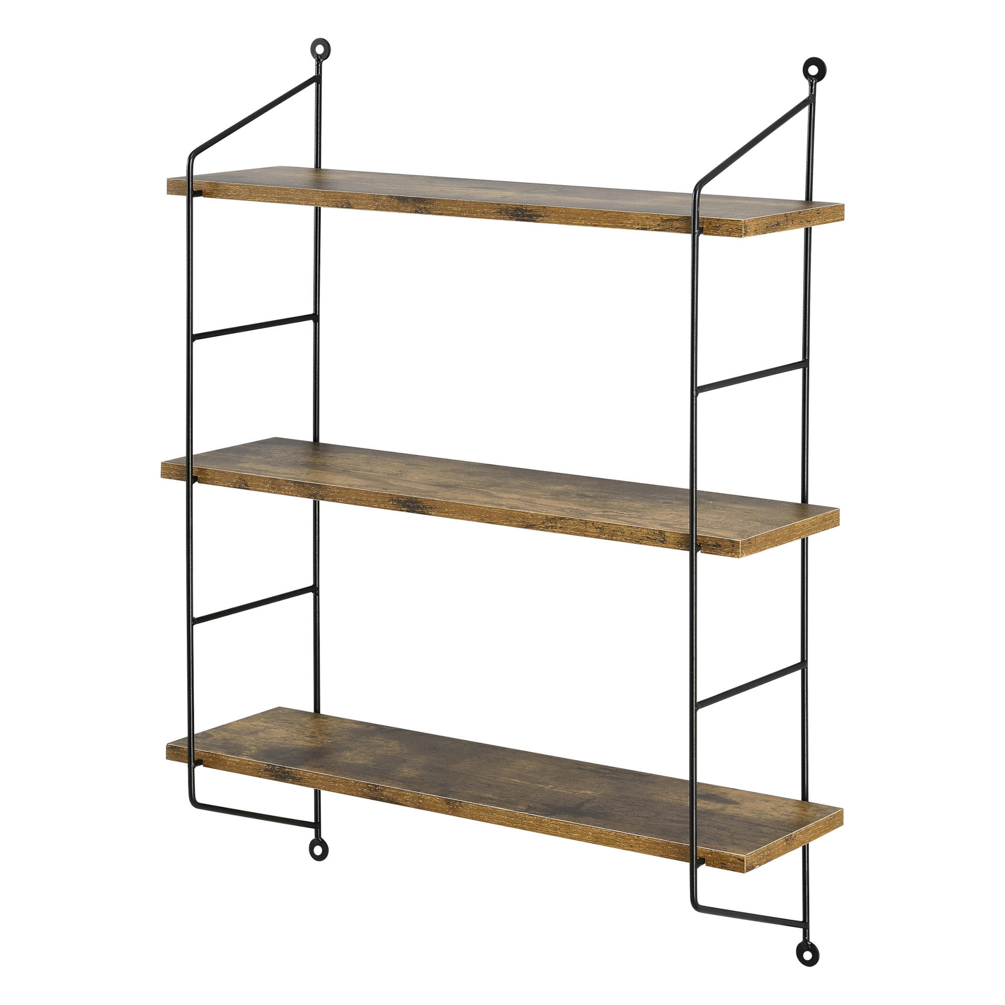 WANDREGAL Ösel - Dunkelbraun, Metall (48/63.5/15cm) - [en.casa]