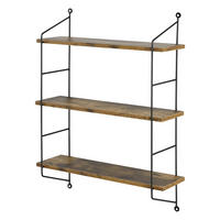 WANDREGAL Ösel - Dunkelbraun, Metall (48/63.5/15cm) - [en.casa]