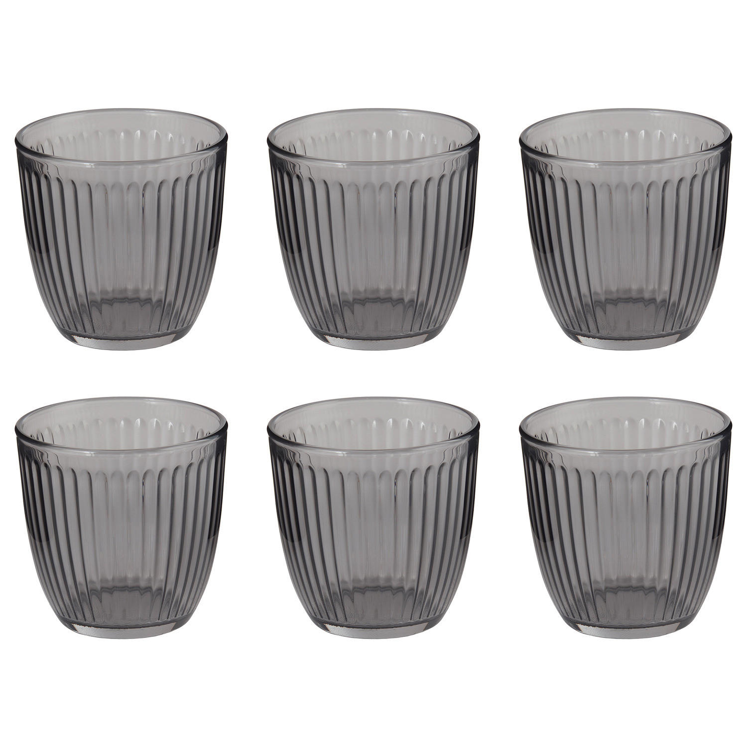 TRINKGLÄSER (6er Set) Linee 290 ml - Grau, Glas (0.29L) - Butlers