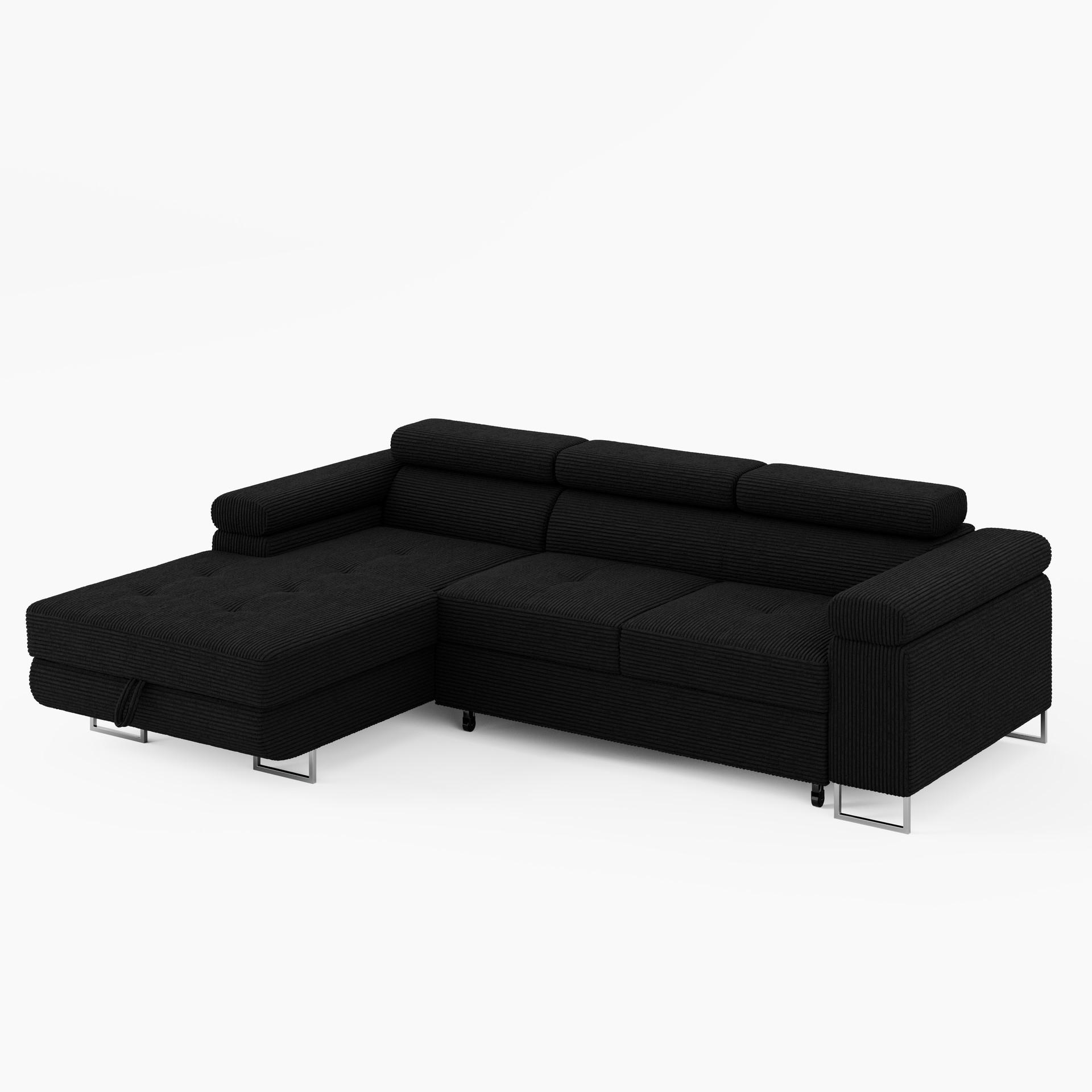 Barchello Ecksofa Schwarz 235x175 cm