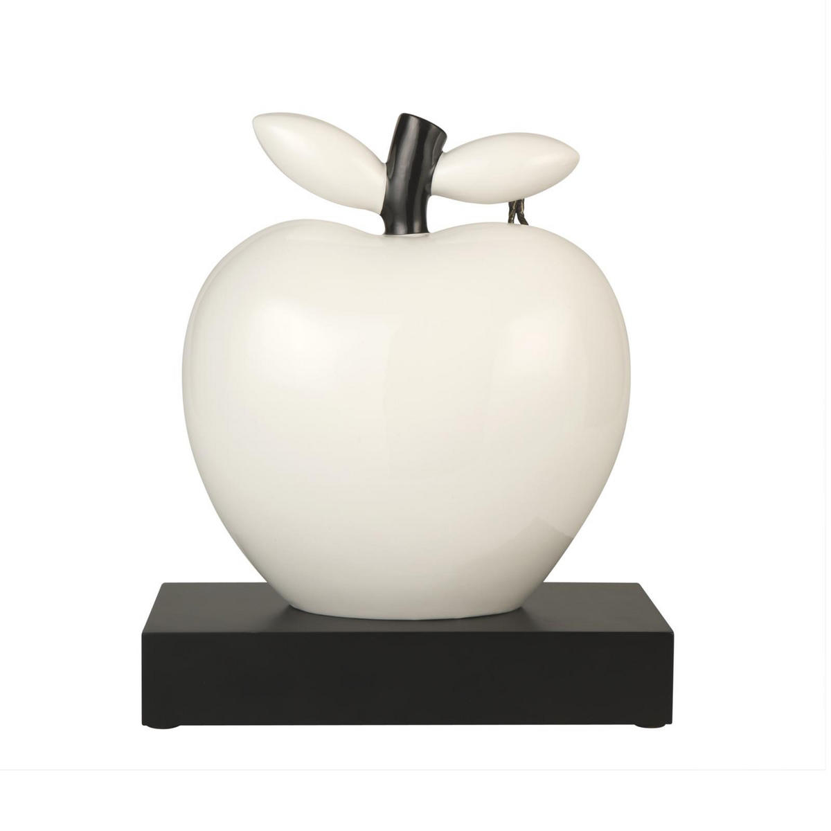DEKO-OBJEKT APFEL "HOLE IN ONE" Studio 8 Art & Apple weiß 28 cm - Weiß, Keramik (14/28/24.5cm) - Goebel