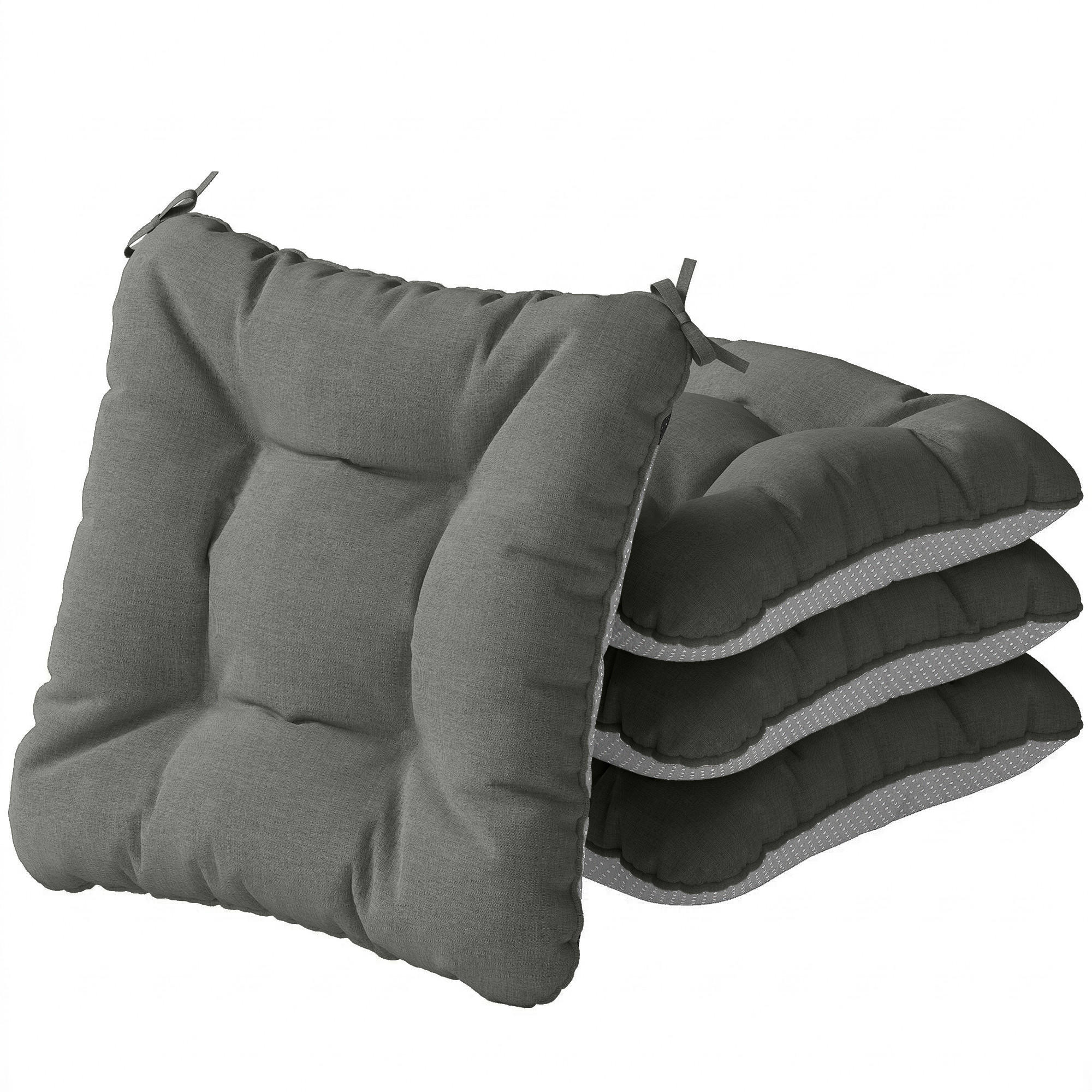 SITZKISSEN DE-09010 Dunkelgrau - Dunkelgrau, Textil (39.5/39.5/10cm) - ComfortXL