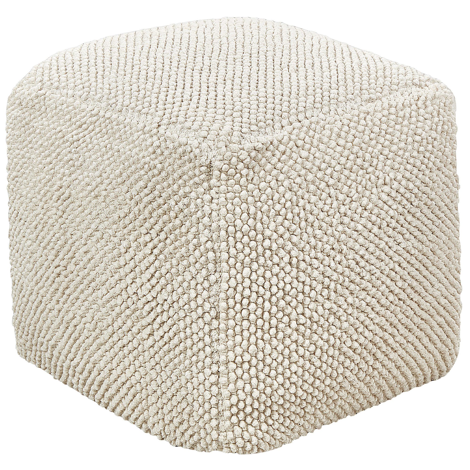 POUF Beige Joara - Beige, Textil (45/45/45cm) - Beliani