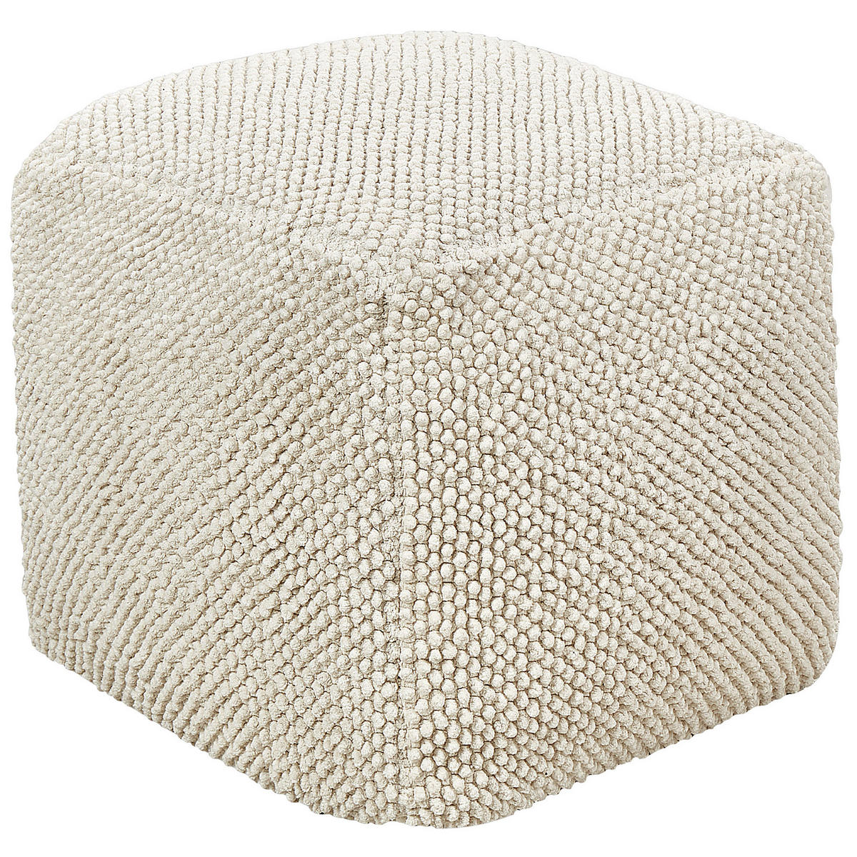 POUF Beige Joara - Beige, Textil (45/45/45cm) - Beliani