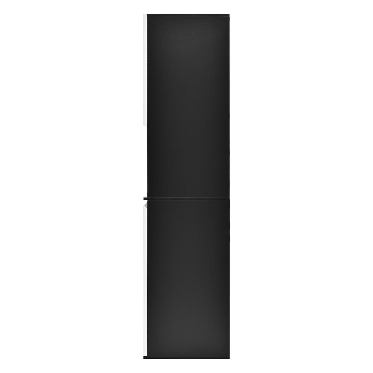 HOCHSCHRANK Vitrine LED Glaselemente Schwarz Weiß MDF - Multicolor, Holzwerkstoff (120/160/40cm) - FLIEKS
