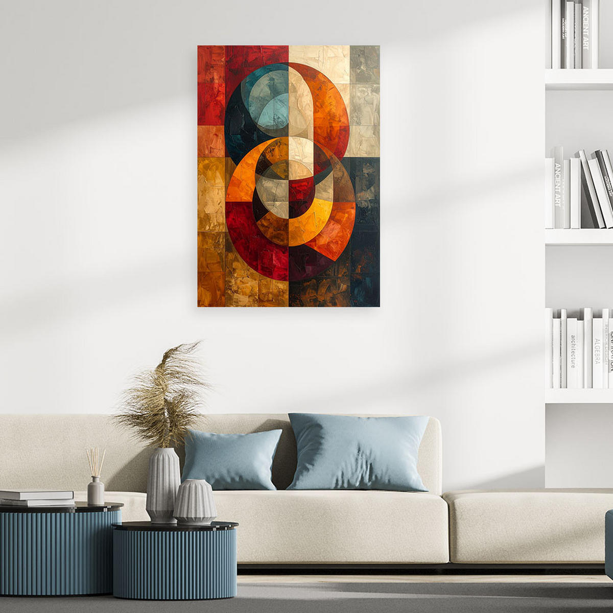 LEINWANDBILD Abstraktion 80x120cm - Multicolor, Textil (80/120cm) - Feeby