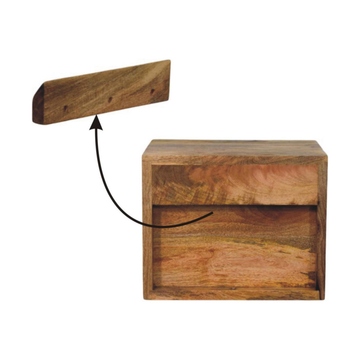 SKŘÍŇ Quad - hnědá, dřevo (30/24/25cm) - Artisan Furniture