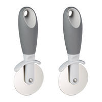 2XPIZZASCHNEIDER - Multicolor, Kunststoff/Metall (8/18.5/4cm) - Relaxdays