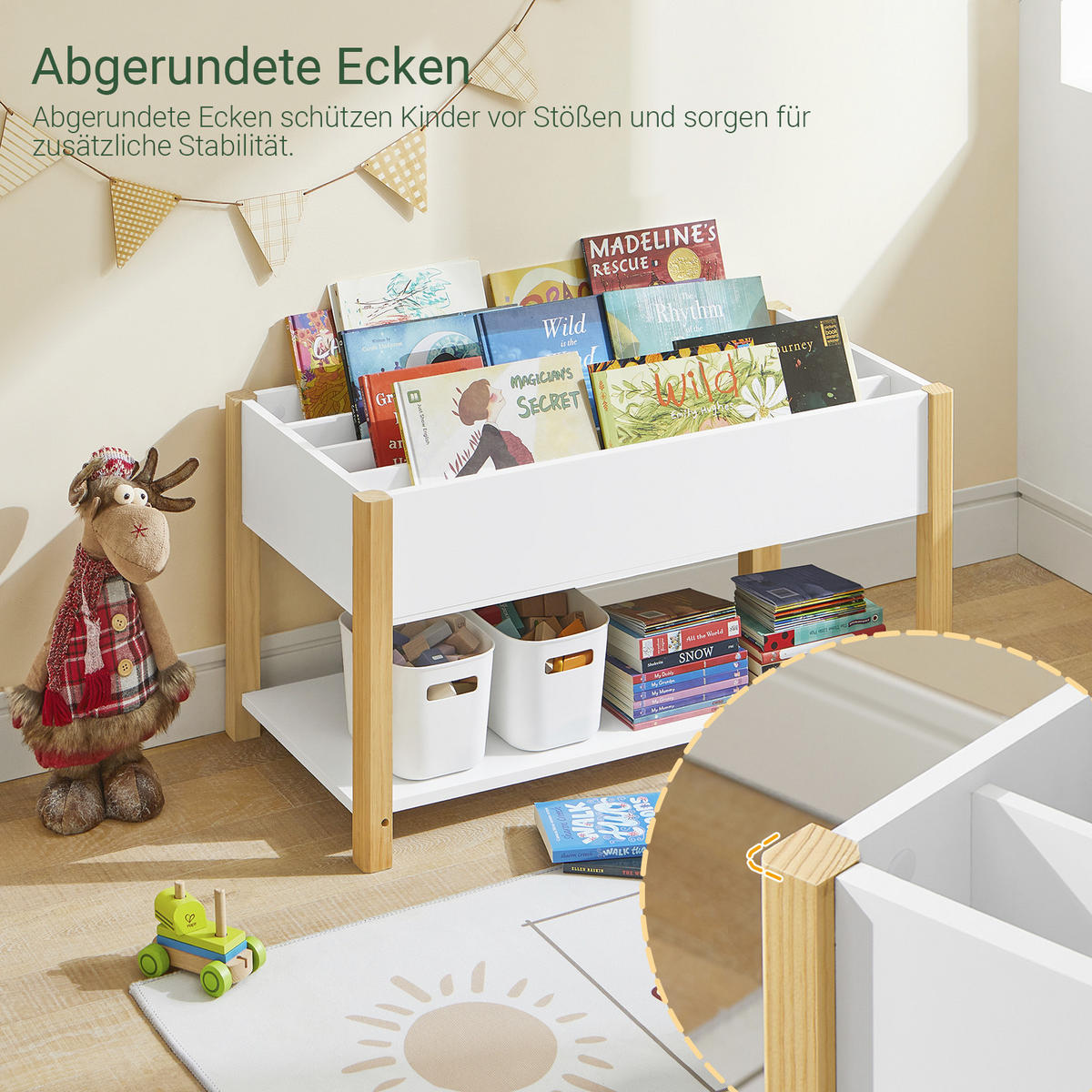 KINDERREGAL Weiß - Weiß, Holz/Holzwerkstoff (85/45/42cm) - SoBuy