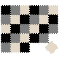SPIELMATTE ab Null - 270/90 cm Puzzlematte Grau - Multicolor, Kunststoff (30/30cm) - Littletom