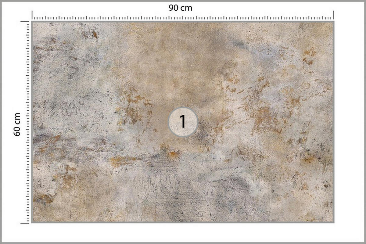 FOTOTAPETE Beton Muster Abstraktion für Wohnzimmer 90x60cm - Beige/Orange, Papier (90/60cm) - Muralo