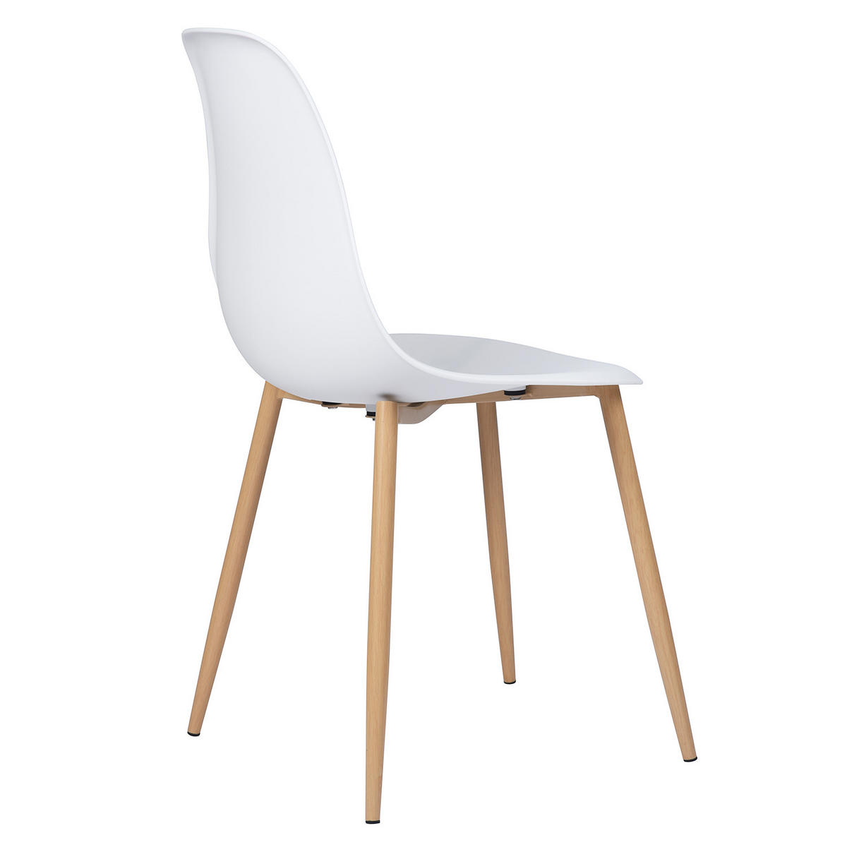 STUHL-SET 4 Stück in Eisen Kunststoff - Eichefarben/Weiß, Kunststoff/Textil (46/84/45cm) - Urban Meuble