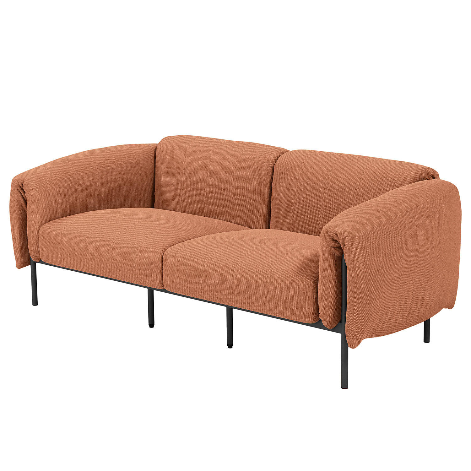 2-SITZER OUTDOOR-SOFA - Rosa, Textil/Metall (184/70/98cm) - home24