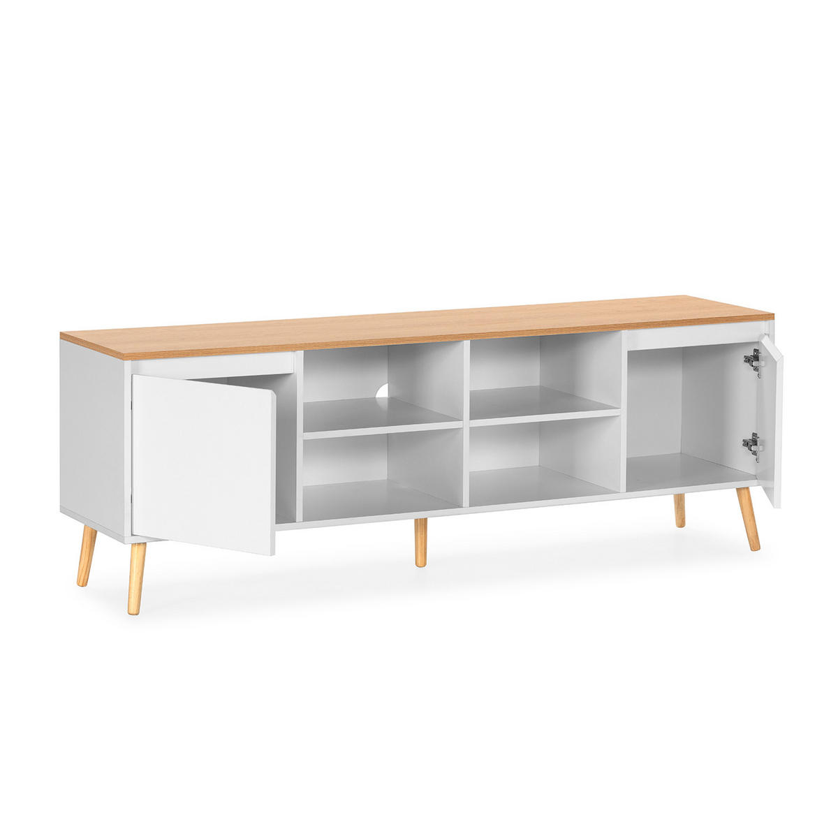 TV-ELEMENT Desi 2 türen Weiß - Weiß, Holzwerkstoff (160/55/40cm) - VS Venta-stock