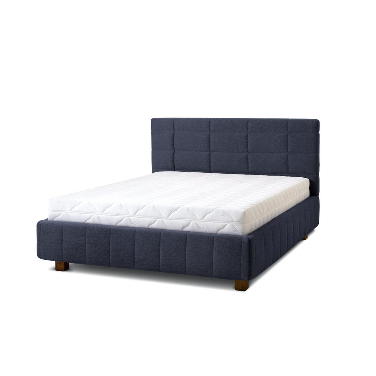 POLSTERBETT Reta 180x200 in Siena Dark Blue - Dunkelblau, Holz - Letti Moderni