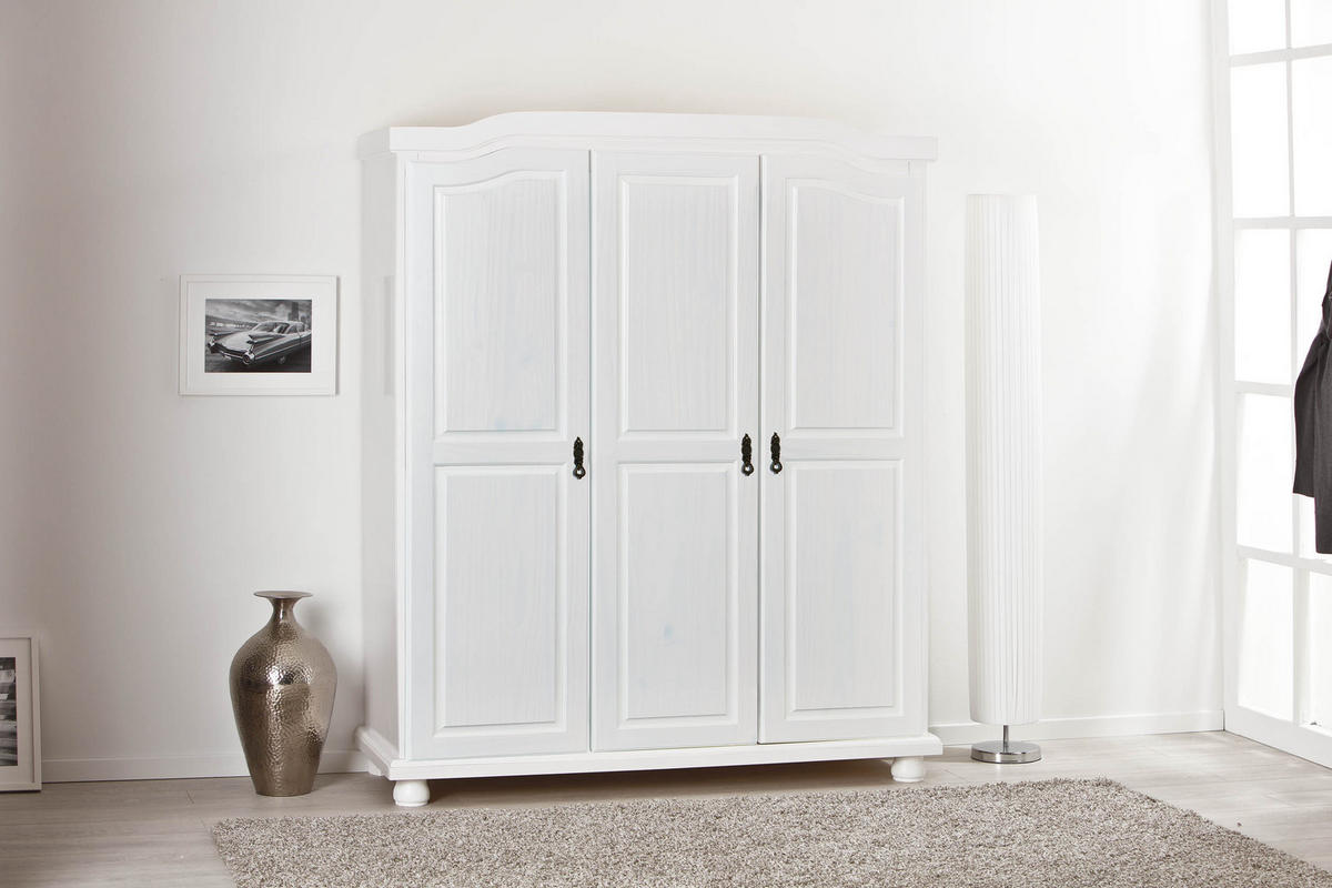 KLEIDERSCHRANK weiß - Weiß, Holzwerkstoff (150/180/56cm) - ebuy24