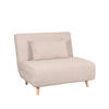 SCHLAFSOFA Einzelbett Beige 90/101/81 cm - Eichefarben/Beige, Textil (101/81/90cm) - LABEL51