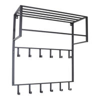 KLEIDERABLAGE Boris Schwarz - Schwarz, Metall (80/90/30cm) - LOFT42