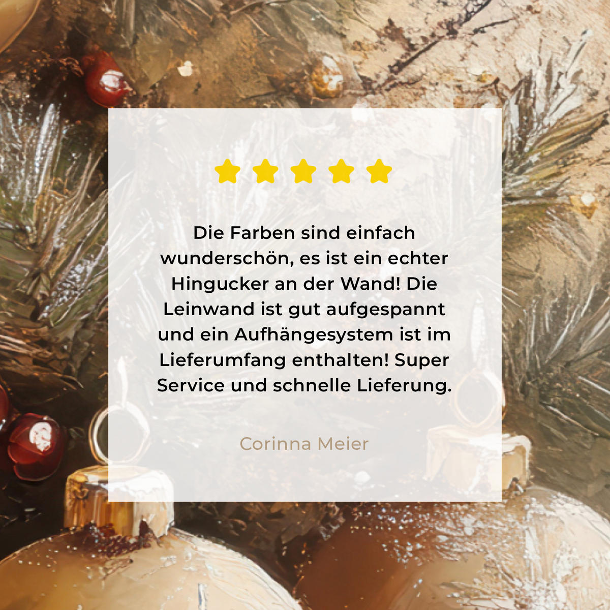 LEINWANDBILD Weihnachten - Kugeln - Beige - Gold 30x20 cm - Goldfarben, Textil (30/20cm) - MuchoWow