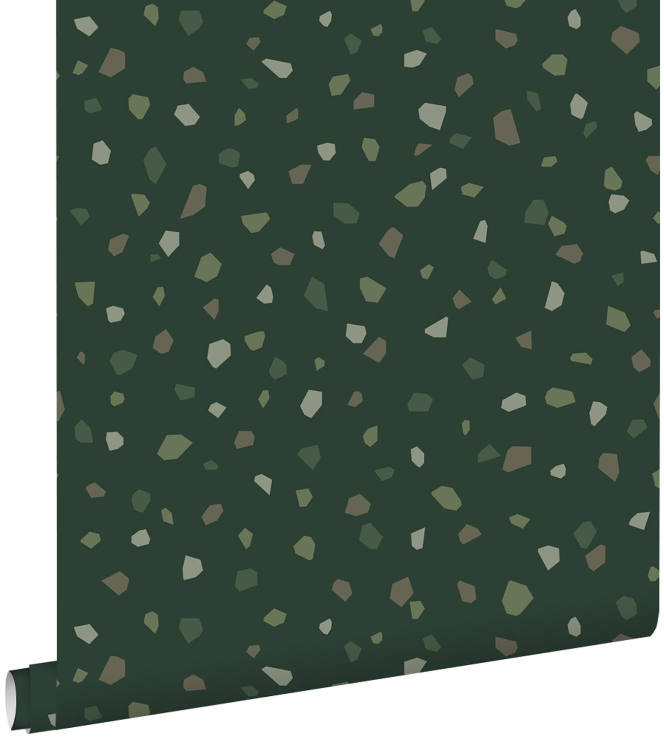 TAPETE Terrazzo-Motiv 50 x 900 cm - Grün, Papier (50/900cm) - ESTAhome