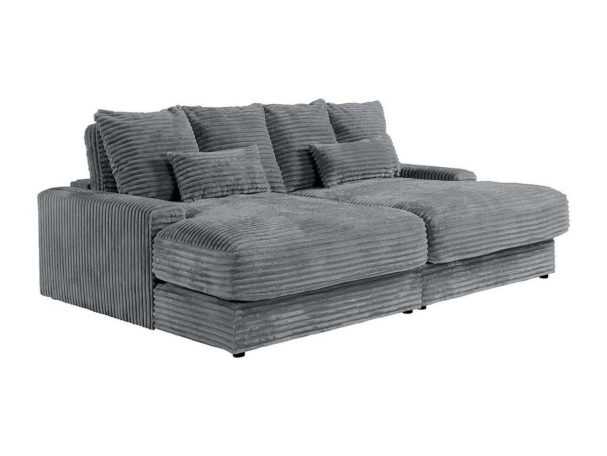 SOFA - 3 Personen - samt - anthrazitgrau Calazo - Anthrazit, Textil (232/85/170cm) - Vente-Unique