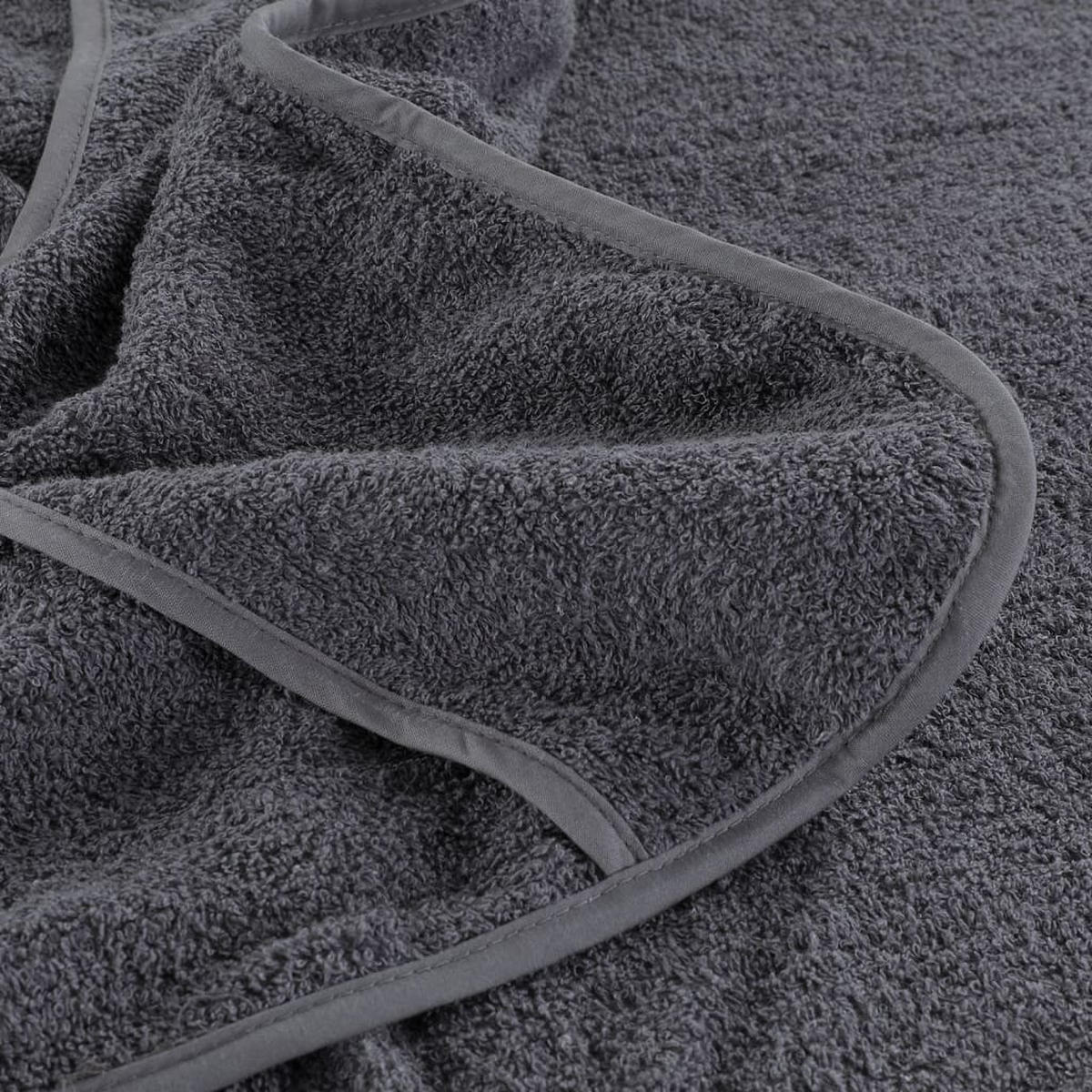 STRANDTÜCHER 2-tlg. 75/200 cm aus Stoff 400 GSM Anthrazit - Anthrazit, Textil (75/200cm) - vidaXL