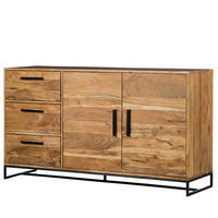 SIDEBOARD - Akazie massiv - Akaziefarben, Holz (145/80/40cm) - home24
