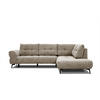 ECKSOFA SALVINI 5-Sitzer, taupe - Taupe/Schwarz, Holzwerkstoff/Textil (292/158cm) - Courtois Laville