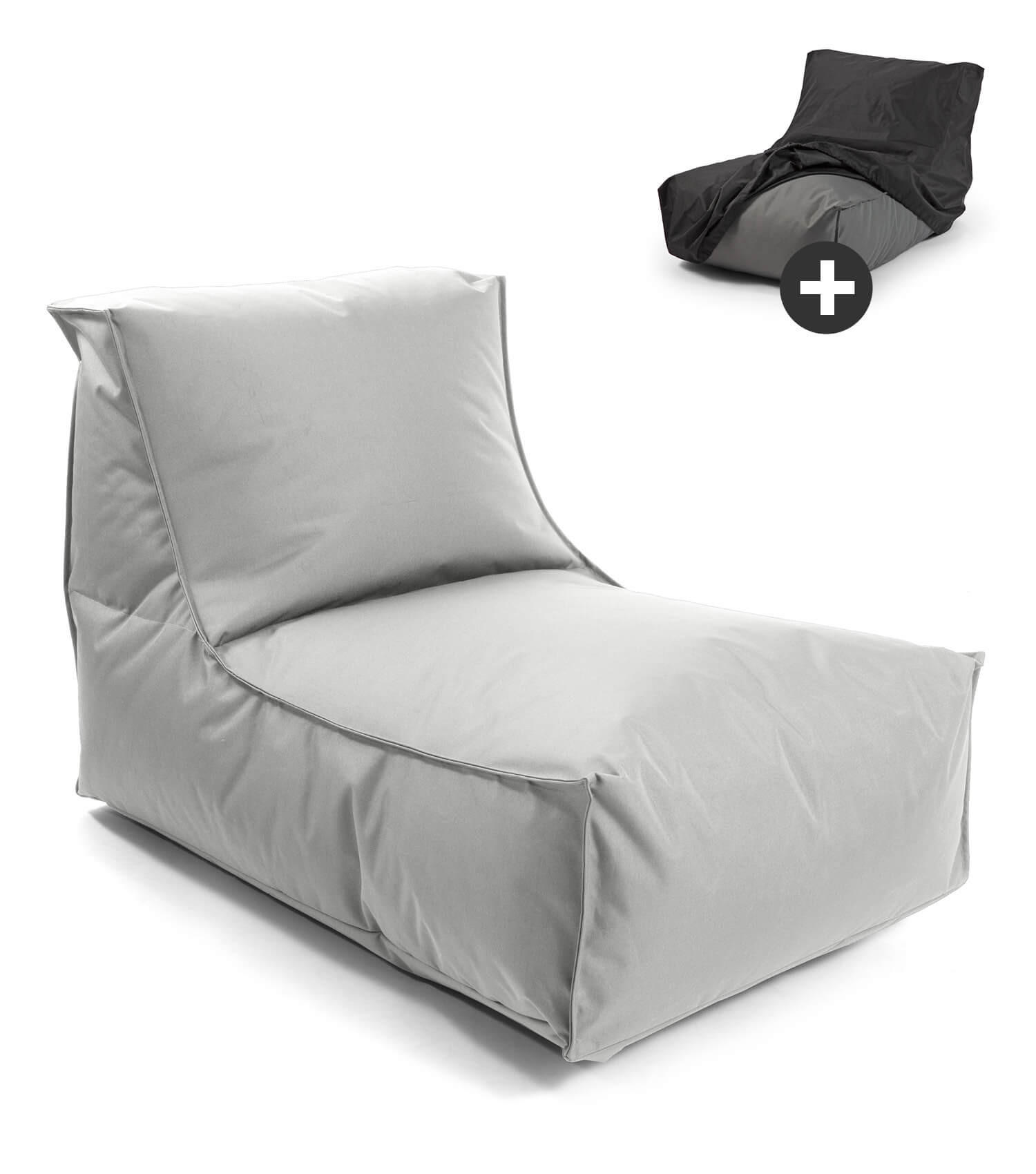 SITZSACK mit Schutzhülle Der Sundowner - Grau, Textil (60/65/95cm) - Mokebo