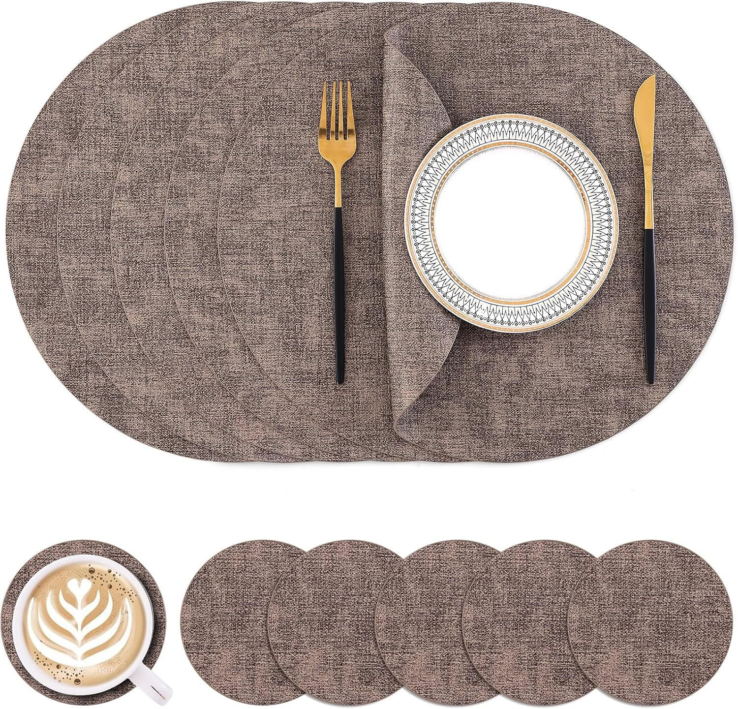 XXXLutz Platzsets Braun 33x33 cm