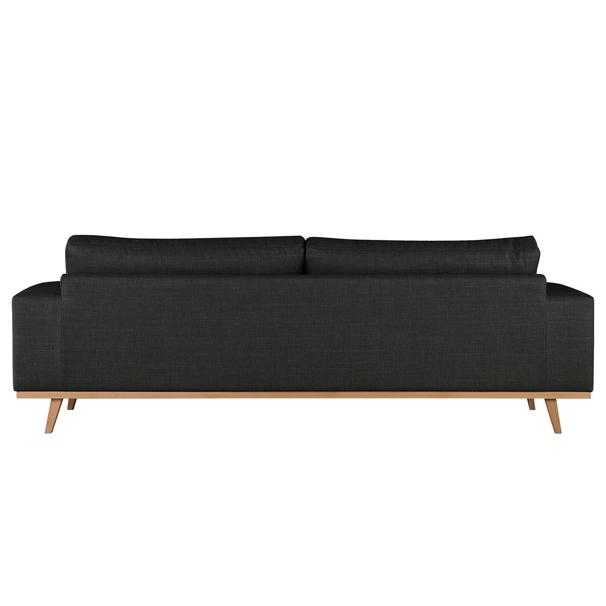 3-SITZER SOFA - Buchefarben/Schwarz, Buchenholz/Textil (237/81/88cm) - home24