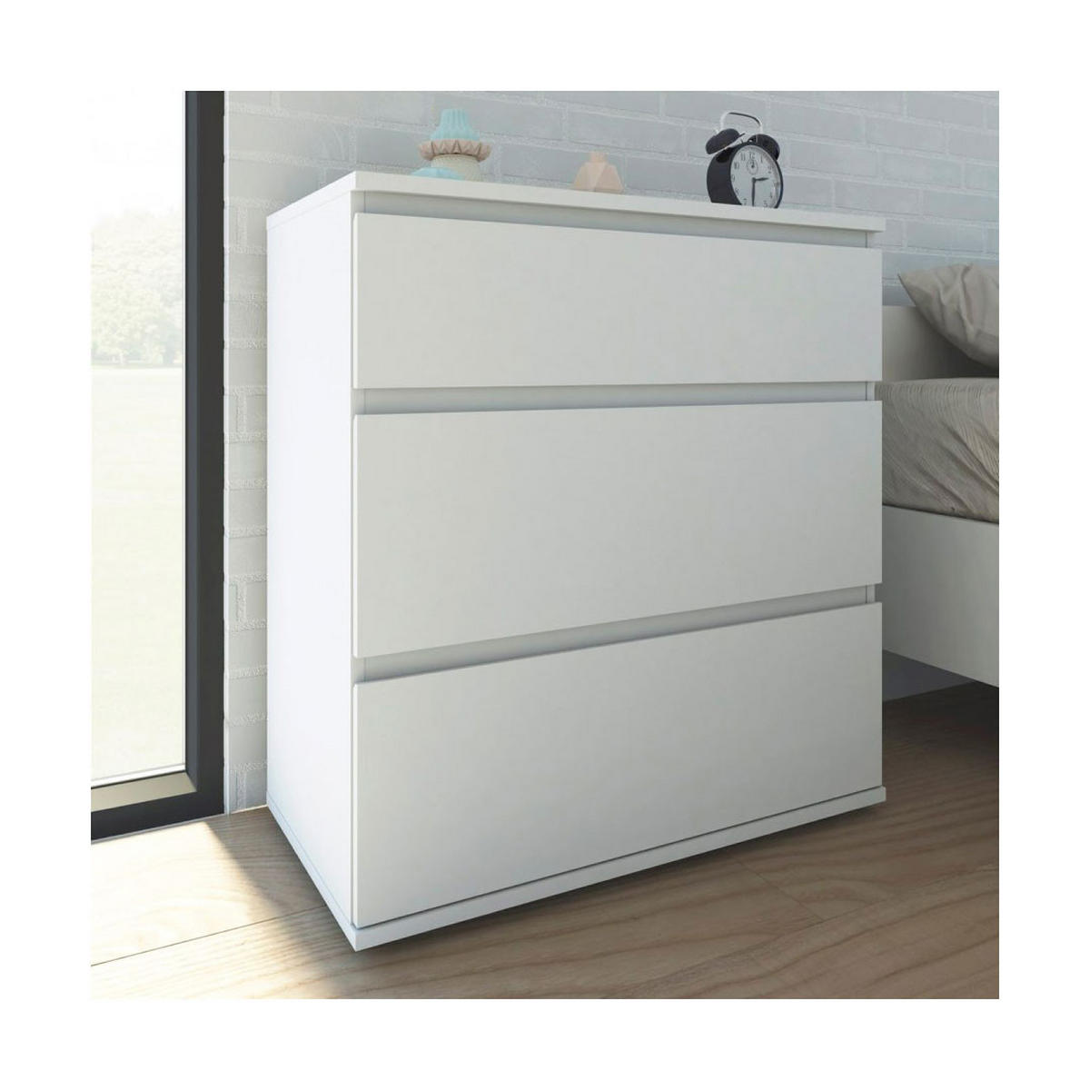 KOMMODE Weiß - Weiß, Holzwerkstoff (77/84/40cm) - ebuy24