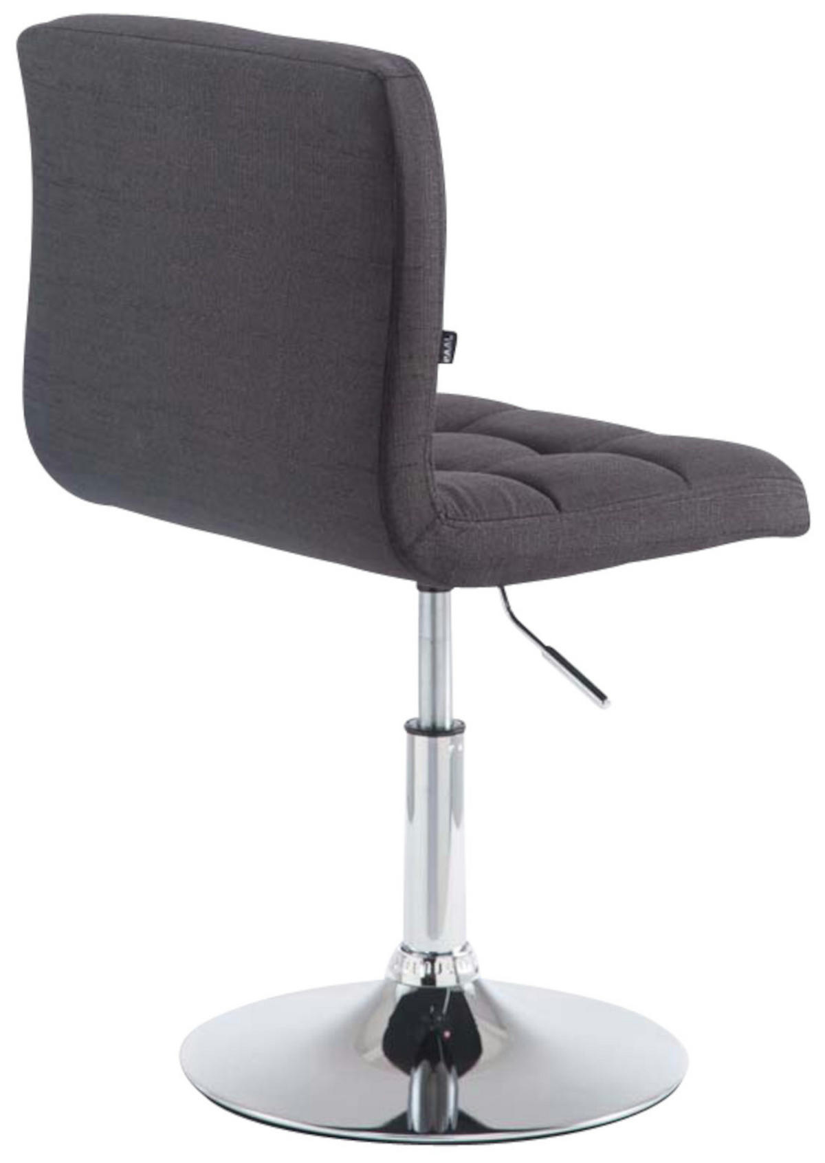 DREHSTUHL 4er Set Stoff schwarz - Chromfarben/Schwarz, Textil/Metall (44/74/49cm) - CLP