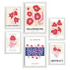 POSTER Set Mit 6 Blumen Blühen Natur Und Botanikdrucke Für Innenarchitektur A3 & A4 Weißer Rahmen - Weiß, Papier (29/3cm) - Nacnic