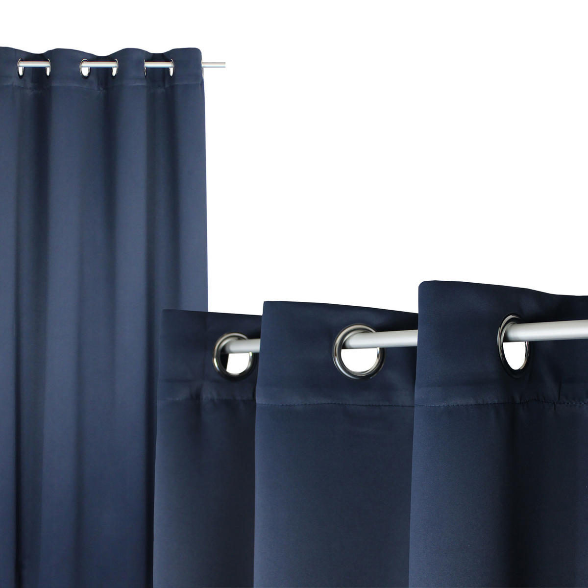 VERDUNKELUNGSVORHANG Ösen 140/175 cm Navy Blau - Dunkelblau, Textil (140/175cm) - TiborTex