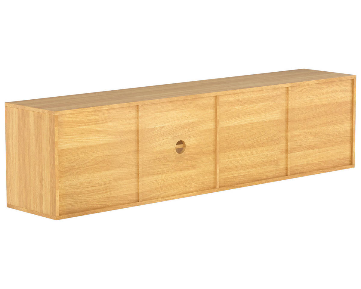 TV-SCHRANK in 180/45/35 cm - Naturfarben, Holzwerkstoff (180/45/35cm) - HOMAVO