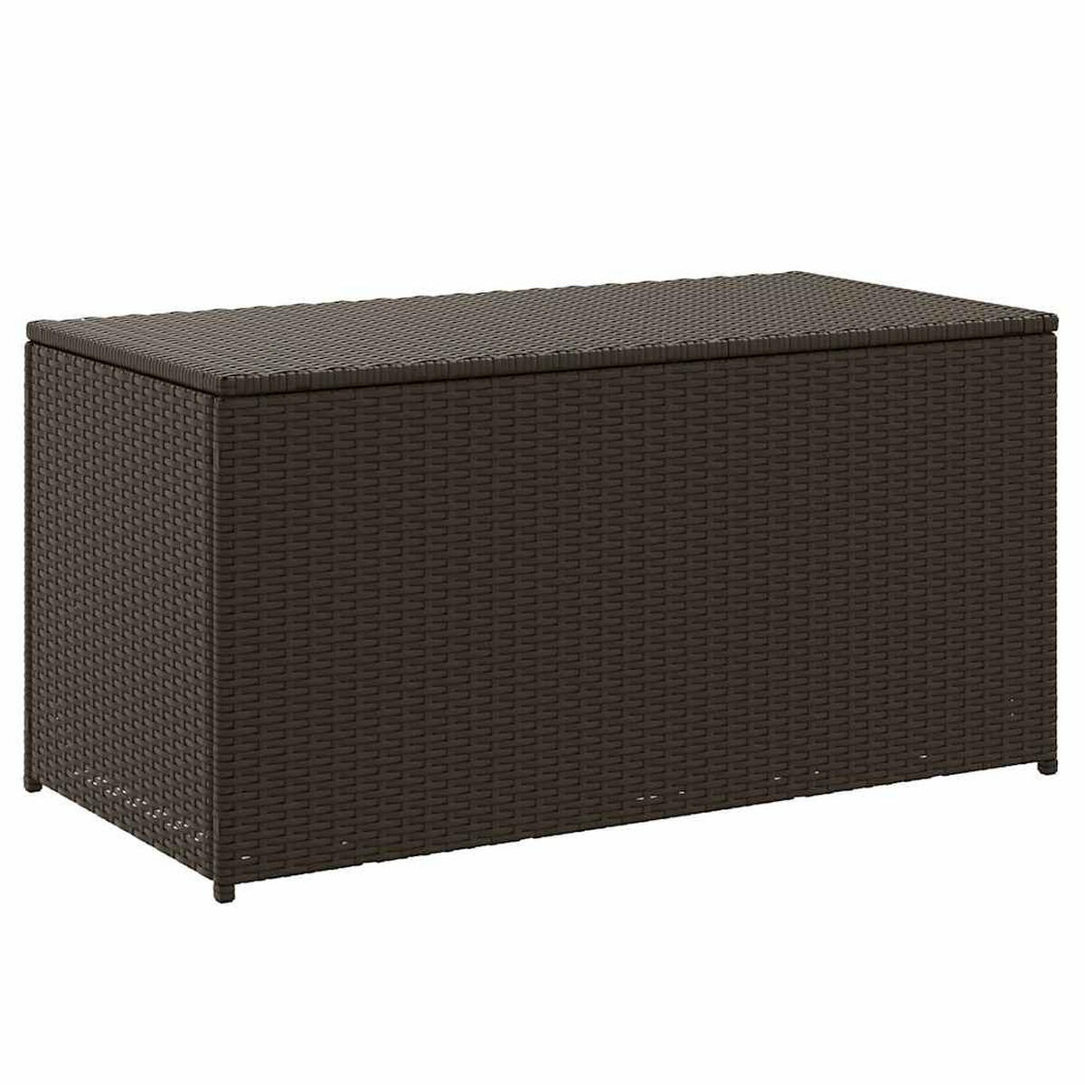 GARTENBOX Poly Rattan 100x50x50 cm Braun - Braun, Kunststoff (100/50/50cm) - furnicato
