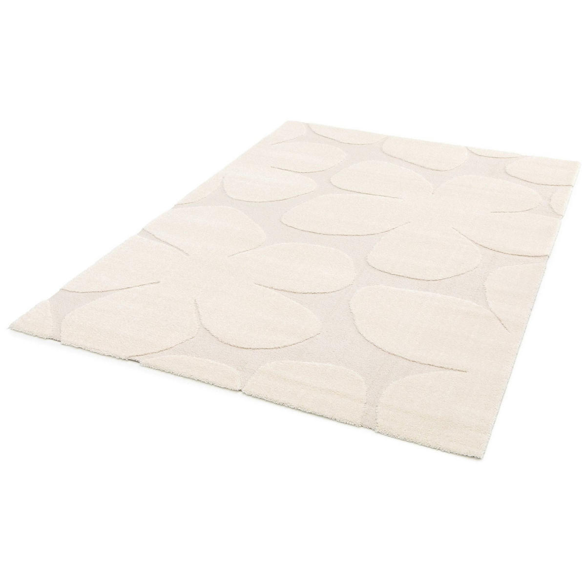 TEPPICH, Weicher mit Reliefmuster weiß - Weiß, Textil (160/230cm) - AFK Living