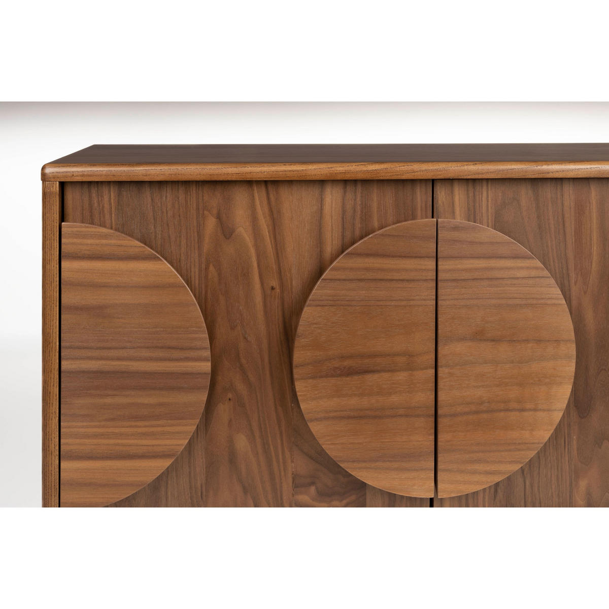 SIDEBOARD Groove mit 2 Türen Walnussholz - Braun, Holzwerkstoff (82/58/40cm) - Zuiver